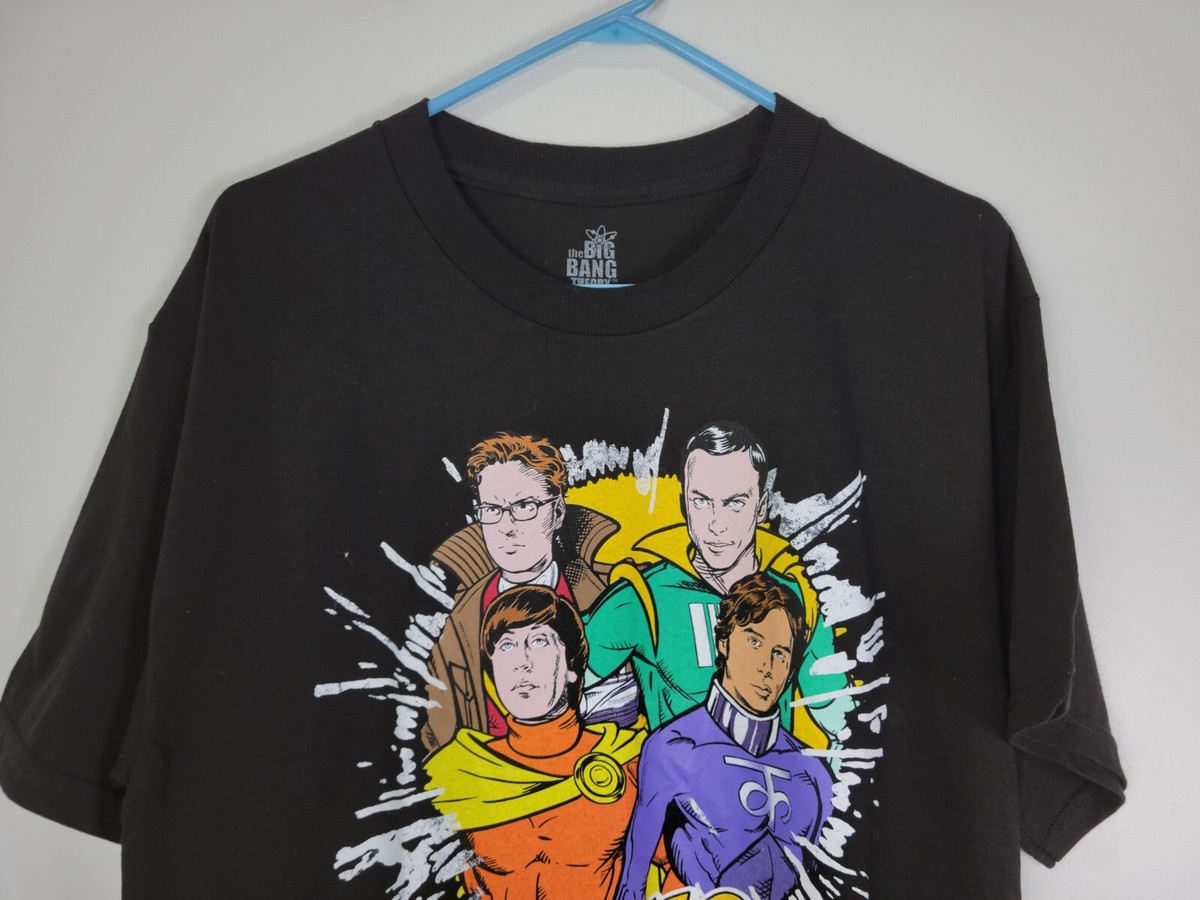Big Bang Theory Bazinga Shirt Comic Mens Sz Large Black 0636 Tee