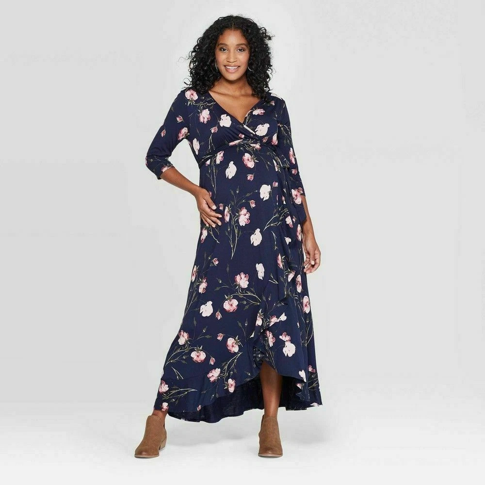 Faux wrap sale maternity dress