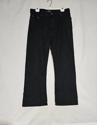 Mens Vintage Black Jeans 36X29 Zip Button Cotton Straight Leg Regular Fit High R - Image 1 of 4