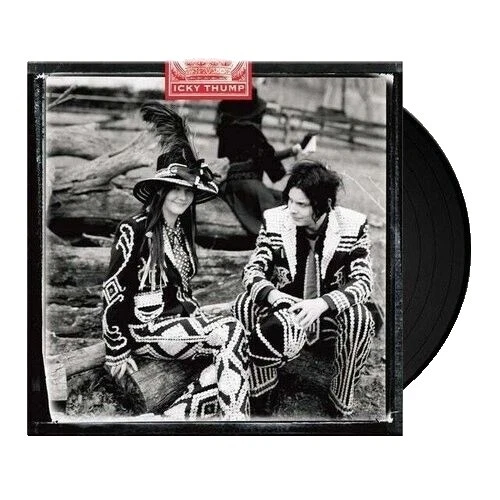 Los discos de vinilo de rock de rayas blancas