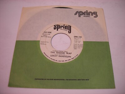 PROMO w SLEEVE Leroy Randolph The Tender Trap / Good to Last Drop 1971 45rpm VG+