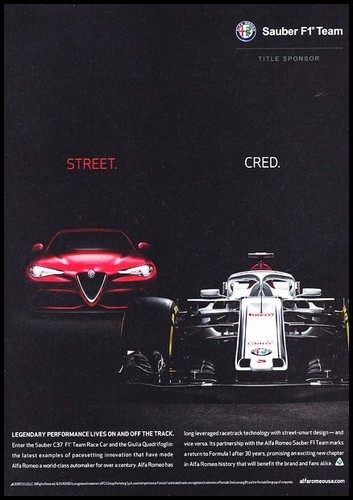 2019 Alfa Romeo Guilia Quadrifoglio Original Advertisement Print Art Car Ad J853
