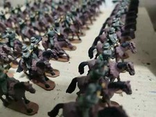 Homemade 1/72 WWII German Cavalry Colored Soldiers 10pcs/Set Finished Model NEW