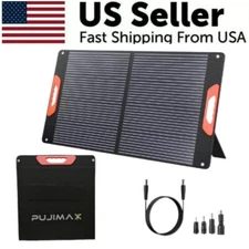 PUJIMAX Foldable Solar Panel for Generator 100W Portable Power Station Camping
