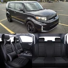 For Scion xB 04-15 Leather Car Seat Cover 5 Seat Front Rear Set Cushion BLACK A+