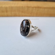 Turritella Agate Gemstone Ring 925 Sterling Silver Beautiful Girls Ring PG5526