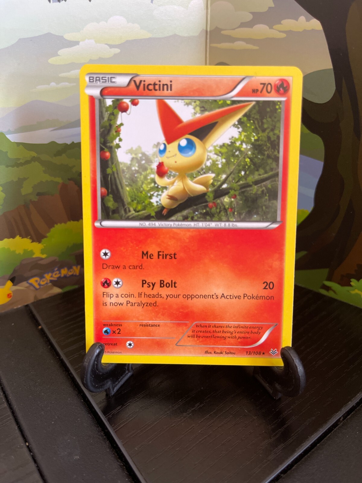 Victini 13/108 - Roaring Skies - Rare - Pokemon Card TCG - LP