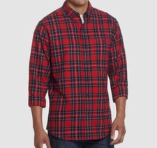 Weatherproof Vintage Men's Red Antique-Like Flannel Button Down Shirt Size XL