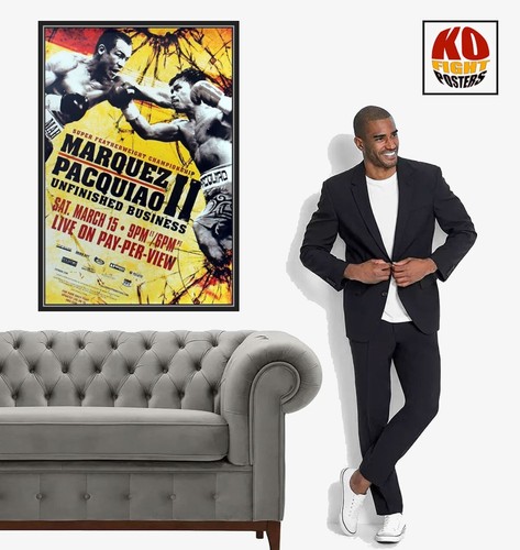 MANNY PACQUIAO vs. JUAN MANUEL MARQUEZ (2) Original HBO Boxen Poster AUKT - Bild 12 von 20