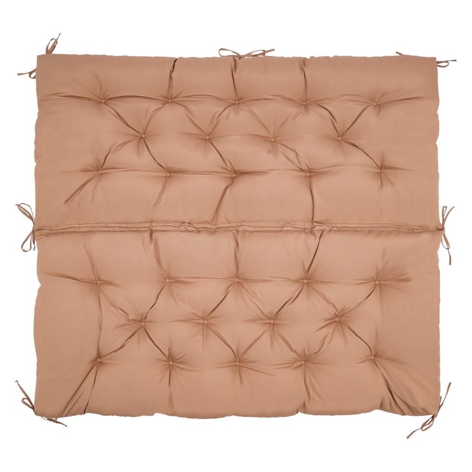 Khaki Outdoor Bench Chair Cushion Oxford Cloth Patio Seat Pad