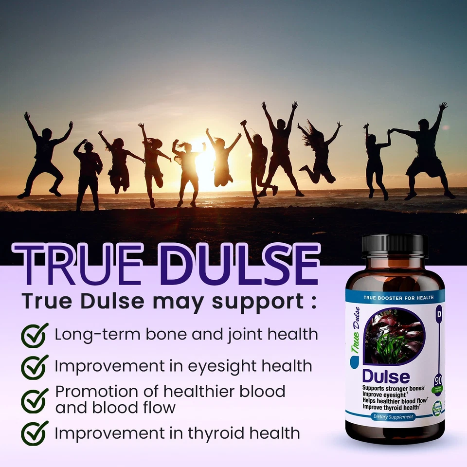 TrueMed Dulse Support Strong Bones Thyroid Health Blood Flow 650 mg 90 Capsules - Image 4 of 4