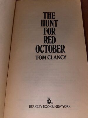 The Hunt for Red October - Tom Clancy - 1985 Berkley Edition