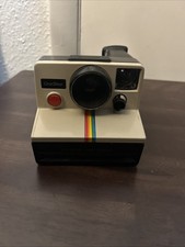 Vintage Original Polaroid SX-70 OneStep White Rainbow Stripe Land Camera
