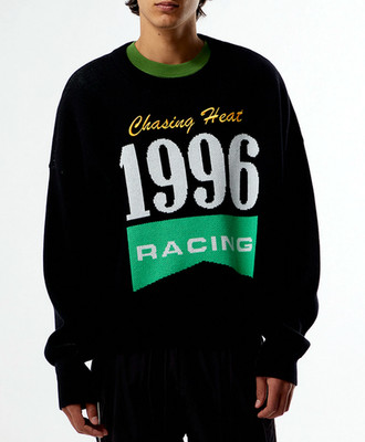 PacSun Chasing Heat 1996 Racing Crewneck Knit Sweater Men's L NWT