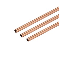 Copper Round Tube 3mm OD 0.2mm Wall Thickness 300mm Length Pipe Tubing 3 Pcs