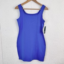 New Wild Fable Women's Size Large Blue Sleeveless Pullover Seamed Bodycon Dress