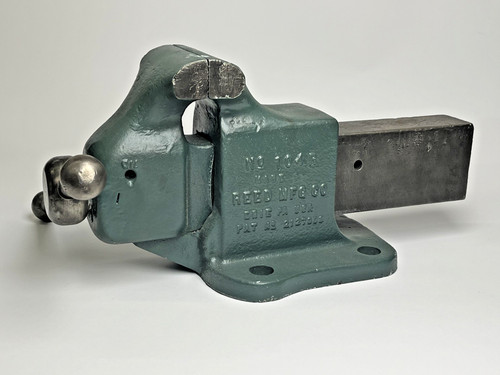 Restored Green Vintage Reed Bench Vise 104R 4" Wide Jaws Erie PA USA