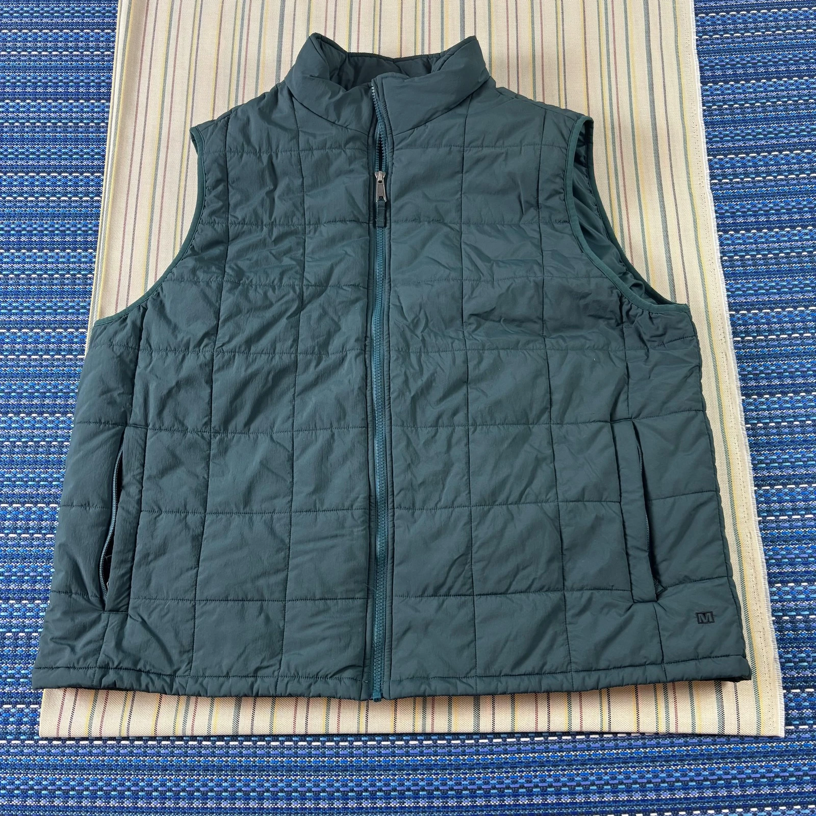 Merrell Vest Mens 2XL Green Quilted Insulated Full Zip Lightweight JMF26570