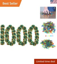 1000 Assorted Color Bingo Chips: Durable Transparent Counters for Endless Fun