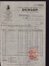 MONTLUCON (03) PARIS branch / car tires "DUNLOP" in 1930