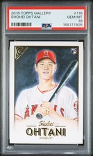 2018 TOPPS GALLERY #116 SHOHEI OHTANI ROOKIE RC PSA 10