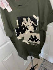 Kappa Authentic Neo Green Cypress Size XXL T-Shirt Short Sleeve New With Tags