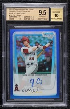 2011 Bowman Draft Chrome Prospects Blue Refractor /150 CJ Cron BGS 9.5 Auto 06bg
