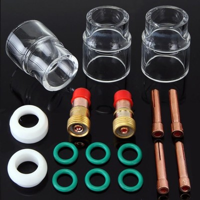 17-teiliges WIG-Schweißbrenner-Set für WP17 WP18 WP26 mit Gaslinse 332 Zoll Be