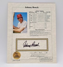 Johnny Bench Card and Memorabilia Guide 33