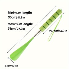 Rust-Proof Adjustable Easy-To-Use Well-Made Stainless Steel Telescopic Shoe Horn