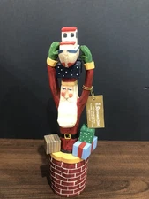 Roman Inc Santa Figure Christmas Resin Whimsical Folk Art NWT Vintage Rare