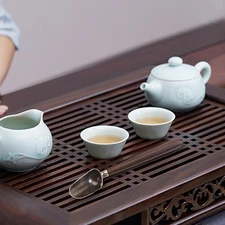 Vintage Copper Tea Scoop with Wooden Handle for Loose Leaf Infusions