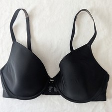 Soma Lightly Lined Plunge Bra Black 36D Adjustable No Slip Straps Molded Cups