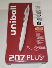 uni-ball 207 Plus Retractable Gel Pen 70706 0.7 mm - Black Ink 12 pk OPEN BOX