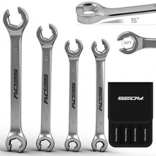 Sedy 4-piece Flare Nut Wrench Set Offset End Spanner Metric 9 10 11 12 13 14 15 Sedy 4-piece Flare Nut Wrench Set Offset End Spanner Metric 9 10 11 12 13 14 15