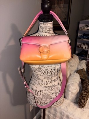 Coach Pillow Tabby Shoulder Bag 26 in Pink and Orange Ombre Leather