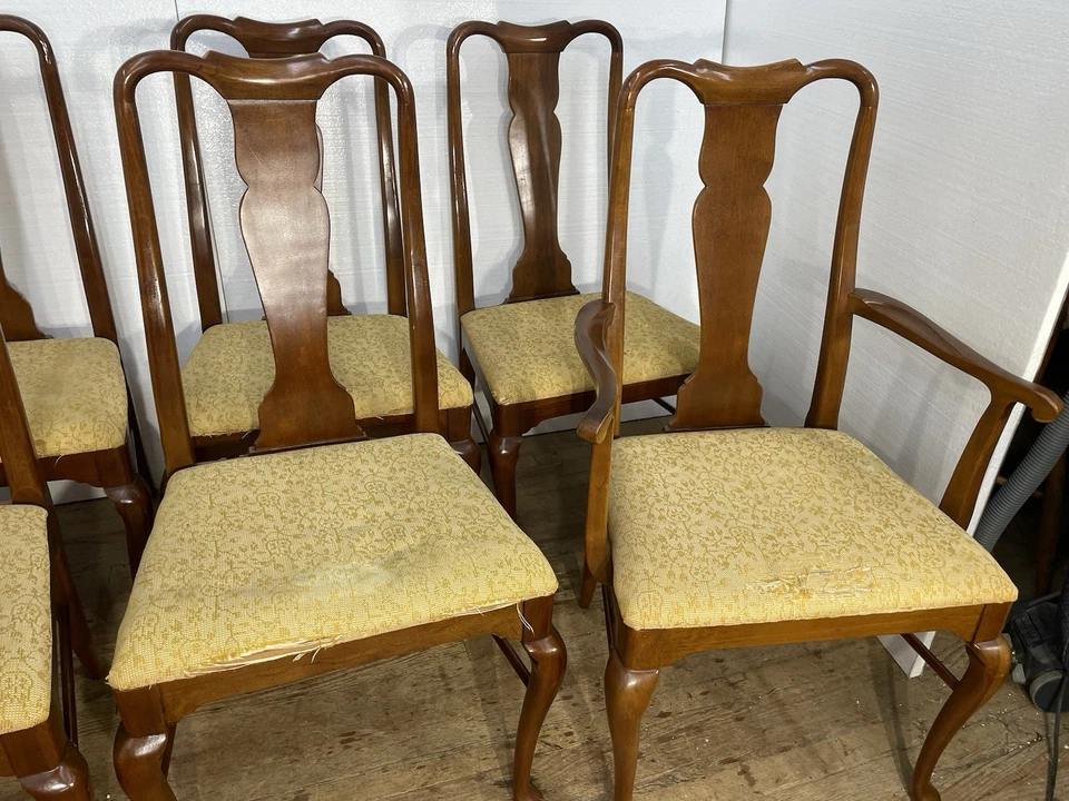 Juego de 8 sillas de comedor THOMASVILLE MUEBLES estilo tradicional cerezo Foto 3 de 4