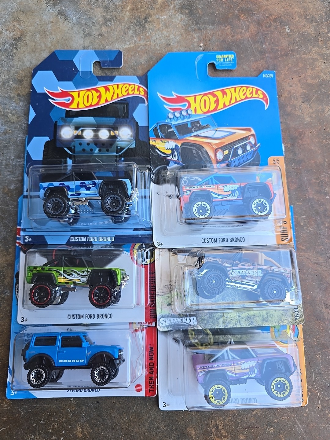 Hot Wheels 2017 Surf's Up Series #140 Custom Ford Bronco Orange Lot Of 6