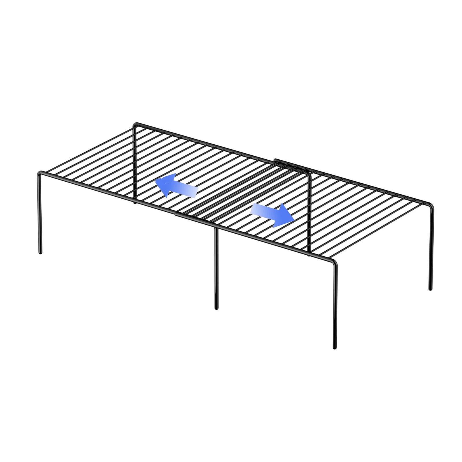 Expandable Shelf Rack, Rustproof Metal Storage Organizer for Kitchen, Fridge,...
