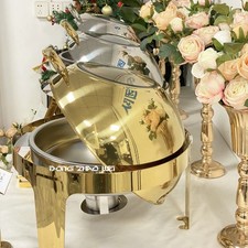 Hotel Buffet Thermal Food Warmer Golden Food Warmer Set