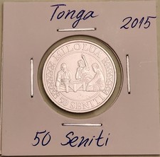 Tonga coin,  50 Seniti,  2015