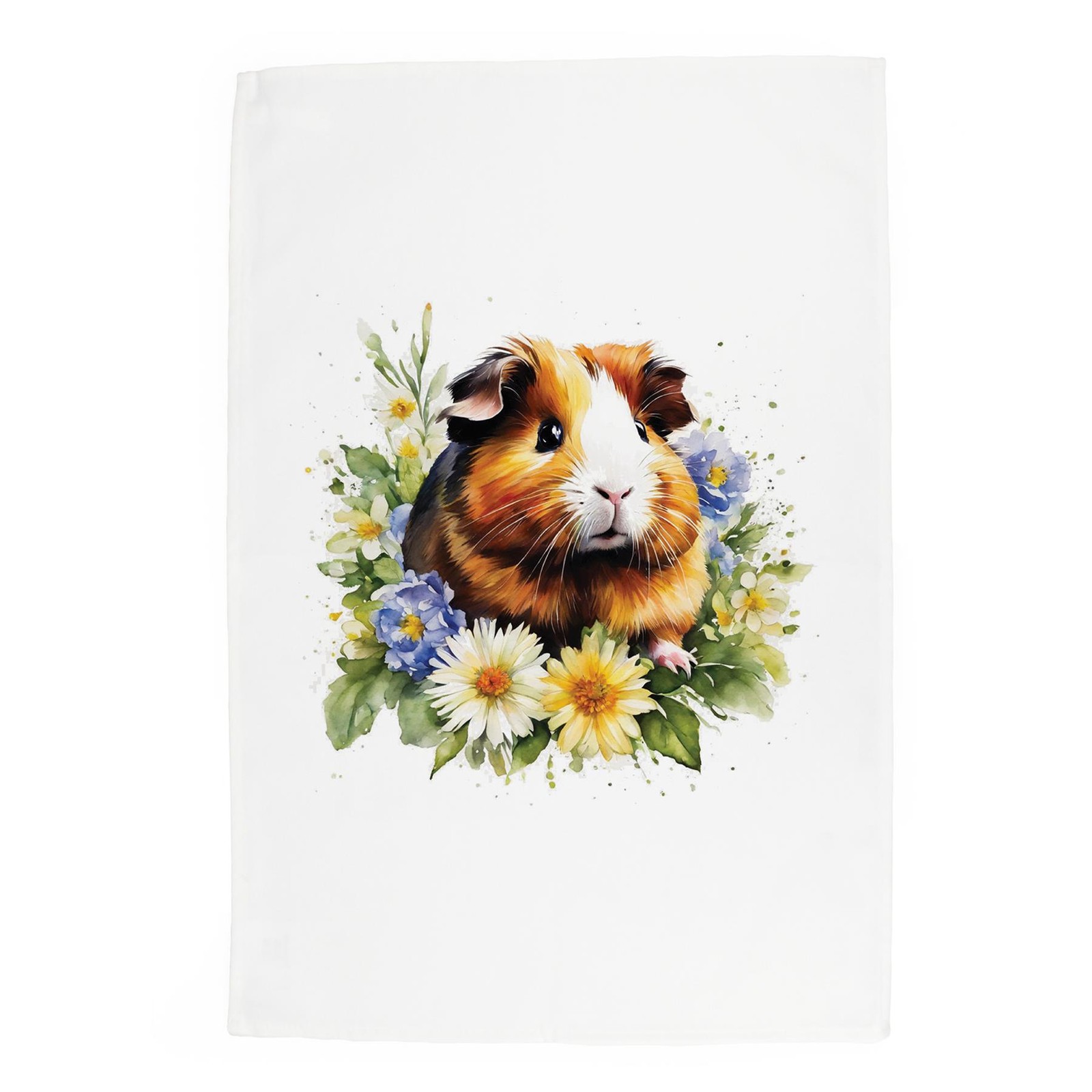 Guinea Pig Tea Towel - Panama Cotton Dish Cloth Kitchen Gift for Animal Lovers