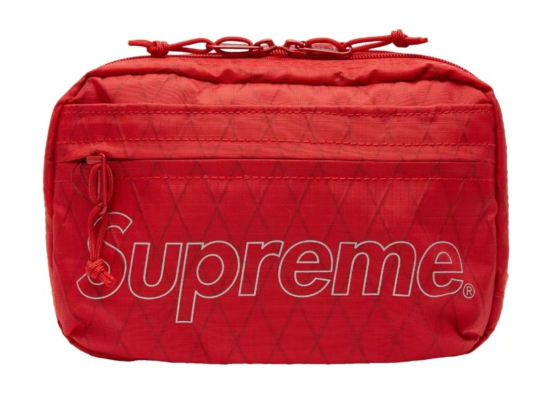 Sac bandoulière DS Supreme rouge FW18 authentique voyage gym utilitaire bandoulière neuf avec étiquette