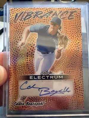 2026 Leaf Electrum Caden Bogenpohl VIBRANCE AUTO Autograph #'d 4/15 (L1)