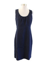 J Crew Navy Blue Allura Shift Dress in Superfine Cotton Size 2 Sleeveless 34304
