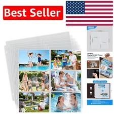 20 Ultra-Clear 4x6" Refill Pages for 12x12 Albums - Heavyweight Acid-Free Sheets