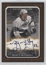 2008 Upper Deck Masterpieces Brushstrokes Brown Border Marty McSorley Auto 11nq