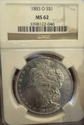 1883 O $1 Morgan Silver Dollar NGC-MS62