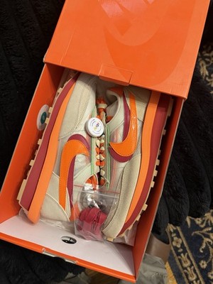 Nike Ldwaffle x sacai x CLOT Kiss of Death/Net Orange Blaze/Size: 8.5/DH1347-100