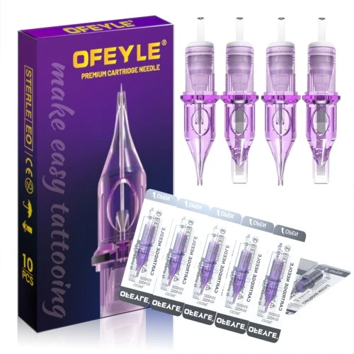 10-100Pcs Professional Purple Tattoo Cartridge Needle Shader Sterile RL RS RM M1 - product listing photo